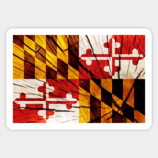 Flag of Maryland - Tree Trunk Wood Sticker